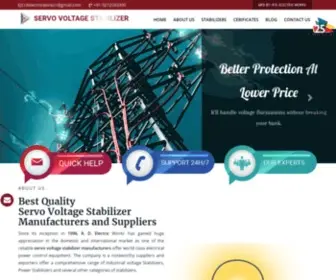 Servovoltagestabilizers.net(Servo Voltage Stabilizer Manufacturers) Screenshot