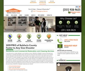 ServProbaldwincounty.com(Daphne, AL Water, Fire & Mold Damage Cleanup and Restoration) Screenshot