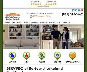 ServProbartowlakelandhighlands.com(Water damage) Screenshot