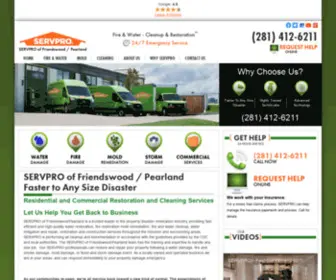 ServProfriendswoodpearland.com(Friendswood, TX Water, Fire & Mold Damage Cleanup and Restoration) Screenshot