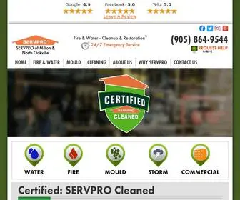 ServPromiltonnorthoakville.com(Milton, ON Water, Fire & Mold Damage Cleanup and Restoration) Screenshot