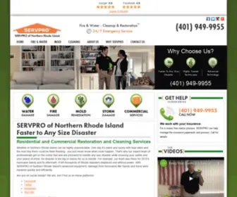 ServPronorthernrhodeisland.com(Woonsocket, RI Water, Fire & Mold Damage Cleanup and Restoration) Screenshot