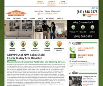 ServPronwbakersfield.com(Bakersfield, CA Water, Fire & Mold Damage Cleanup and Restoration) Screenshot