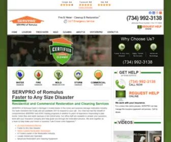 ServProromulus.com(Romulus, MI Water, Fire & Mold Damage Cleanup and Restoration) Screenshot