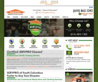 ServProsouthcolumbus.com(Columbus, OH Water, Fire & Mold Damage Cleanup and Restoration) Screenshot