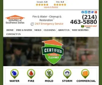 ServProsouthwestdallas.com(Dallas, TX Water, Fire & Mold Damage Cleanup and Restoration) Screenshot