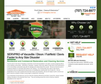 ServProvacavillefairfielddixon.com(Fairfield, CA Water, Fire & Mold Damage Cleanup and Restoration) Screenshot