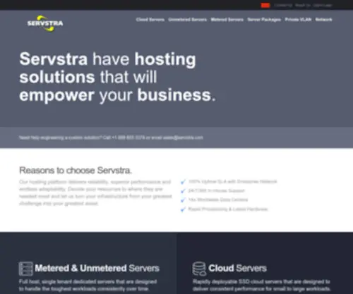 Servstra.com(Cloud Servers & Dedicated Servers) Screenshot