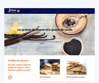 Sesame-ET-Vanille.net(Recette de cuisine : Graines de sésame et gousses de vanille) Screenshot