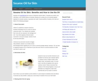 Sesameoilforskin.com(Sesame Oil for Skin) Screenshot