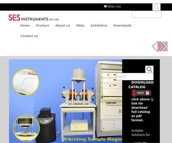 Sesinstruments.com(SES Instruments Pvt Ltd) Screenshot