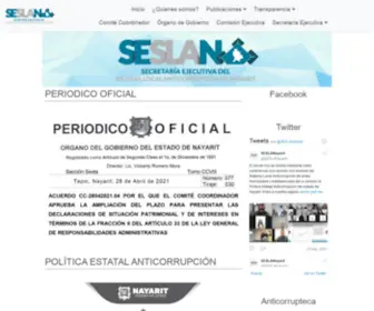 Seslan.gob.mx(SESLAN (Secretaria del Sistema Local Anticorrupción de Nayarit)) Screenshot
