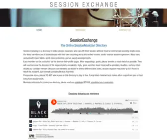 Sessionexchange.org(Online Session Musicians) Screenshot