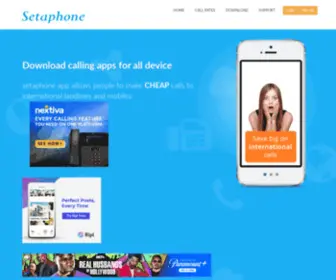 Setaphone.com(Cheap international calls Mobile and LandLine) Screenshot