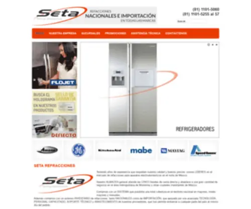 Setarefacciones.com.mx(SETA Refacciones) Screenshot