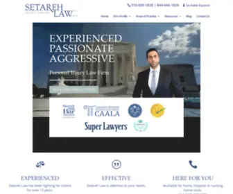 Setarehfirm.com(California Personal Injury Attorney) Screenshot