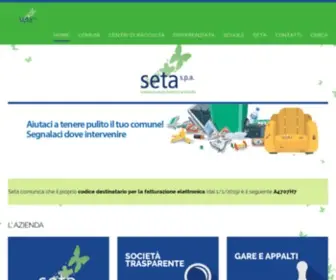Setaspa.com(SETA s.p.a) Screenshot