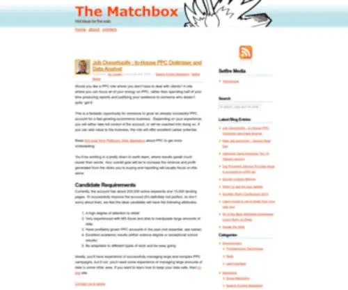 Setfiremedia.com(The Matchbox) Screenshot
