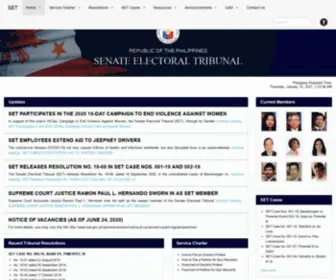 Set.gov.ph(Senate Electoral Tribunal) Screenshot