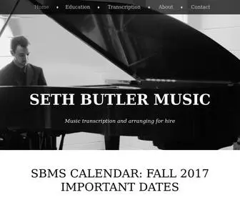 Sethbutlermusic.com(Seth Butler Music) Screenshot