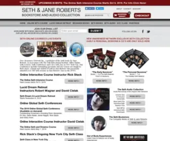 Sethcenter.com(Seth and Jane Roberts Bookstore & Audio Collection) Screenshot