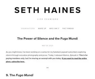 Sethhaines.com(Seth Haines) Screenshot