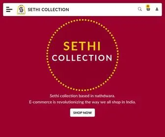 Sethicollection.com(Sethi collection based in nathdwara. E) Screenshot