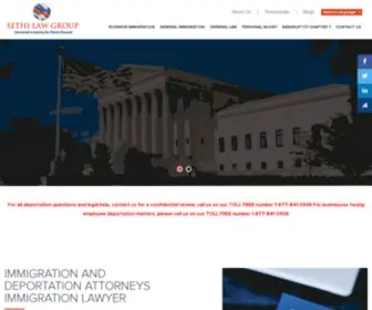 Sethilawgroup.com(Immigration Lawyer) Screenshot