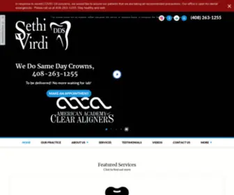 Sethivirdidds.com(Milpitas, CA Dentist) Screenshot