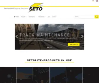 Setolite.com(Professional Lighting Solutions) Screenshot