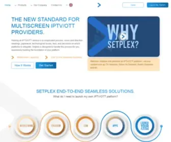 Setplex.com(OTT/IPTV Solutions for Global Operators) Screenshot