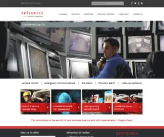 Setronics.com(Setronics Security Integrators) Screenshot