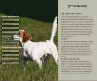 Settersunlimited.com(8 Top English Setter Breeders) Screenshot