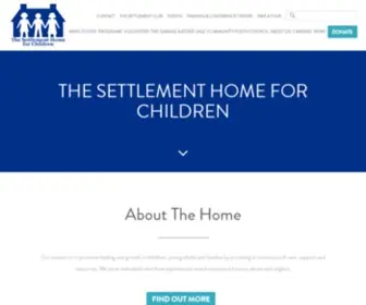 Settlementhome.org(The Settlement Home for Children) Screenshot