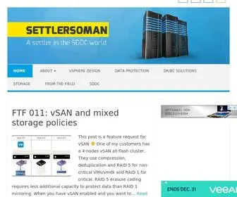Settlersoman.com(Blog about data center solutions: virtualization (VMware)) Screenshot