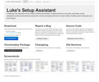 Setupassistant.org(Luke's Setup Assistant) Screenshot