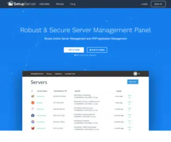 Setupserver.io(FREE Virtual Private Server (VPS) Management) Screenshot