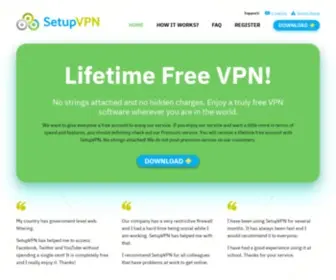 SetupVPN.com(Your Free VPN Service) Screenshot