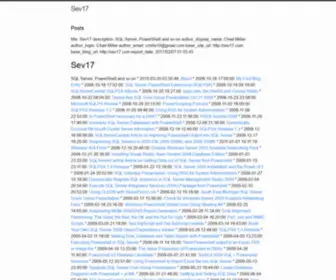 Sev17.com(SQL Server) Screenshot
