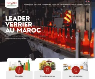 Sevam.ma(Leader verrier au Maroc. Plus de 90 ans d'expertise verrière dans la fabrication des bouteilles) Screenshot