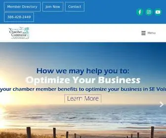 SevChamber.com(Southeast Volusia Chamber of Commerce) Screenshot