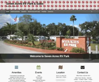 Sevenacresrv.com(Seven Acres RV Park & Sales) Screenshot