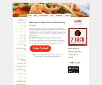 Sevenluckschaumburg.com(Order Pan Asian online from Seven Luck) Screenshot