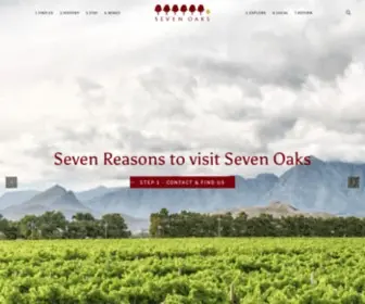 Sevenoaks.co.za(Seven Oaks Winery and Vineyard Cottages) Screenshot