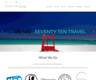 Seventytentravel.com(Seventy Ten Travel) Screenshot