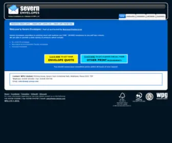 Severnenvelopes.co.uk(Severn Envelopes) Screenshot