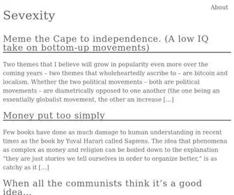 Sevexity.com(South African based bitcoin blog) Screenshot