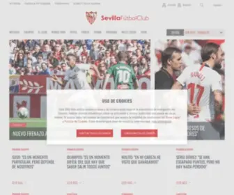 Sevillafc.es(Página web oficial del Sevilla Fútbol Club) Screenshot