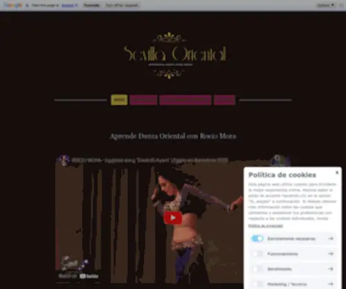Sevillaoriental.com(Clases de Danza Oriental en Sevilla) Screenshot
