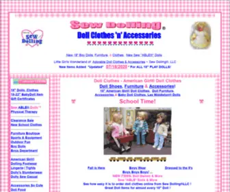 Sew-Dolling.com(Doll clothes) Screenshot